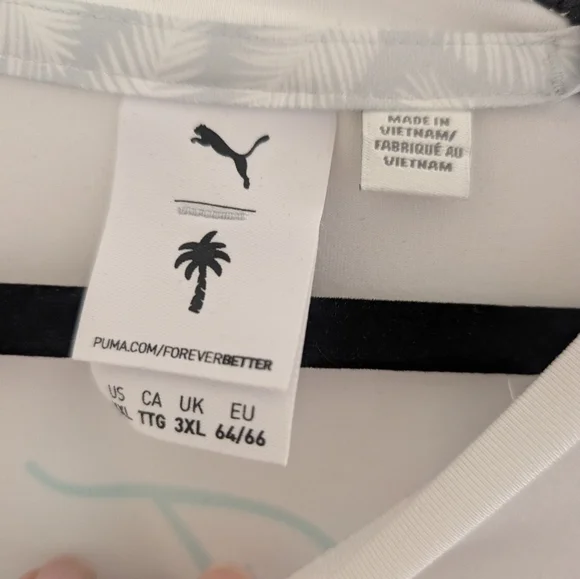 Puma White Golf Tee with Flamingo - Picture 5 of 6